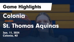 Colonia  vs St. Thomas Aquinas Game Highlights - Jan. 11, 2024