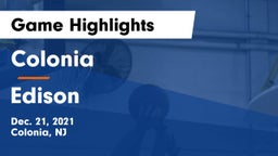 Colonia  vs Edison  Game Highlights - Dec. 21, 2021