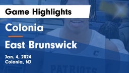 Colonia  vs East Brunswick  Game Highlights - Jan. 4, 2024
