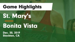 St. Mary's  vs Bonita Vista  Game Highlights - Dec. 30, 2019