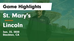 St. Mary's  vs Lincoln  Game Highlights - Jan. 23, 2020