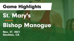 St. Mary's  vs Bishop Manogue  Game Highlights - Nov. 27, 2021