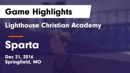 Lighthouse Christian Academy vs Sparta  Game Highlights - Dec 21, 2016