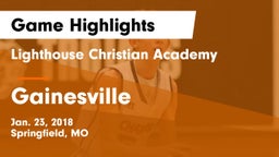 Lighthouse Christian Academy vs Gainesville  Game Highlights - Jan. 23, 2018