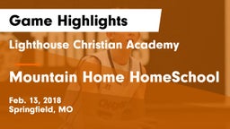 Lighthouse Christian Academy vs Mountain Home HomeSchool Game Highlights - Feb. 13, 2018