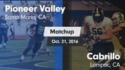 Matchup: Pioneer Valley High vs. Cabrillo  2016