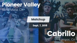 Matchup: Pioneer Valley High vs. Cabrillo  2018