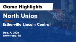 North Union   vs Estherville Lincoln Central  Game Highlights - Dec. 7, 2020