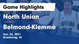 North Union   vs Belmond-Klemme  Game Highlights - Jan. 26, 2021
