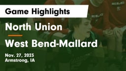 North Union   vs West Bend-Mallard  Game Highlights - Nov. 27, 2023