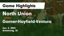 North Union   vs Garner-Hayfield-Ventura  Game Highlights - Jan. 5, 2024