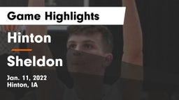 Hinton  vs Sheldon  Game Highlights - Jan. 11, 2022