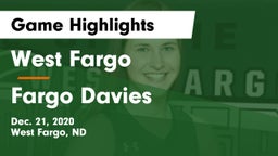 West Fargo  vs Fargo Davies  Game Highlights - Dec. 21, 2020