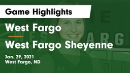 West Fargo  vs West Fargo Sheyenne  Game Highlights - Jan. 29, 2021