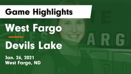 West Fargo  vs Devils Lake  Game Highlights - Jan. 26, 2021
