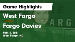 West Fargo  vs Fargo Davies  Game Highlights - Feb. 5, 2021