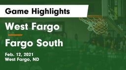 West Fargo  vs Fargo South  Game Highlights - Feb. 12, 2021