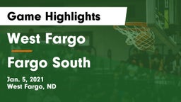 West Fargo  vs Fargo South  Game Highlights - Jan. 5, 2021