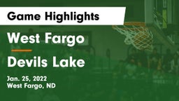 West Fargo  vs Devils Lake  Game Highlights - Jan. 25, 2022