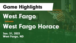 West Fargo  vs West Fargo Horace  Game Highlights - Jan. 31, 2023