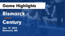 Bismarck  vs Century  Game Highlights - Jan. 19, 2019