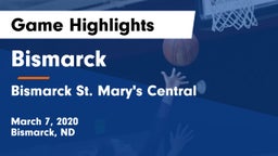 Bismarck  vs Bismarck St. Mary's Central  Game Highlights - March 7, 2020