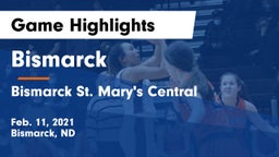 Bismarck  vs Bismarck St. Mary's Central  Game Highlights - Feb. 11, 2021