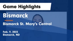 Bismarck  vs Bismarck St. Mary's Central  Game Highlights - Feb. 9, 2023