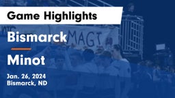 Bismarck  vs Minot  Game Highlights - Jan. 26, 2024