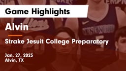 Alvin  vs Strake Jesuit College Preparatory Game Highlights - Jan. 27, 2023