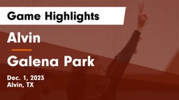 Alvin  vs Galena Park  Game Highlights - Dec. 1, 2023