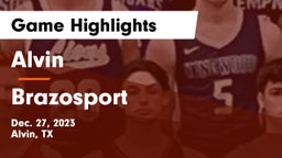 Alvin  vs Brazosport  Game Highlights - Dec. 27, 2023