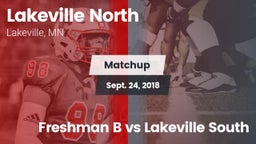 Matchup: Lakeville North vs. Freshman B vs Lakeville South 2018