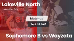 Matchup: Lakeville North vs. Sophomore B vs Wayzata 2018