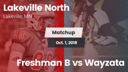 Matchup: Lakeville North vs. Freshman B vs Wayzata 2018