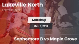 Matchup: Lakeville North vs. Sophomore B vs Maple Grove 2018