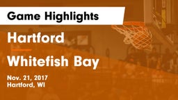 Hartford  vs Whitefish Bay  Game Highlights - Nov. 21, 2017