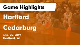 Hartford  vs Cedarburg  Game Highlights - Jan. 25, 2019