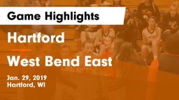 Hartford  vs West Bend East  Game Highlights - Jan. 29, 2019