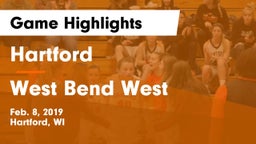 Hartford  vs West Bend West  Game Highlights - Feb. 8, 2019