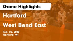 Hartford  vs West Bend East  Game Highlights - Feb. 20, 2020