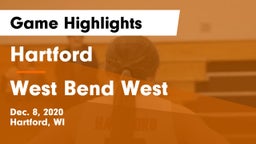 Hartford  vs West Bend West  Game Highlights - Dec. 8, 2020