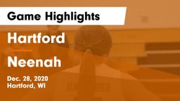 Hartford  vs Neenah Game Highlights - Dec. 28, 2020