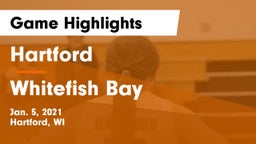 Hartford  vs Whitefish Bay  Game Highlights - Jan. 5, 2021