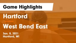 Hartford  vs West Bend East  Game Highlights - Jan. 8, 2021