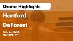 Hartford  vs DeForest  Game Highlights - Jan. 23, 2021