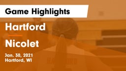 Hartford  vs Nicolet  Game Highlights - Jan. 30, 2021