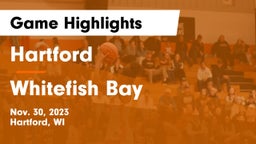 Hartford  vs Whitefish Bay  Game Highlights - Nov. 30, 2023