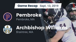 Recap: Pembroke  vs. Archbishop Williams  2019