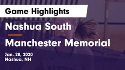 Nashua  South vs Manchester Memorial  Game Highlights - Jan. 28, 2020